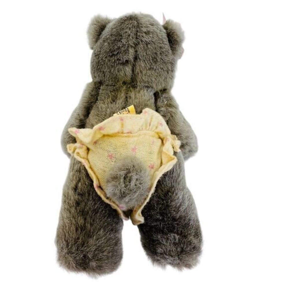 Raikes Bears Nursery Miniatures Wood Face Plush Gray Teddy Bear #38521 Alison - Picture 2 of 9